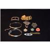 Image 1 : COLLECTION OF VINTAGE BRACELETS, PINS, BOOKMARK & RING (10 PCS)