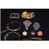 Image 2 : COLLECTION OF VINTAGE BRACELETS, PINS, BOOKMARK & RING (10 PCS)