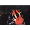 Image 1 : ETHNIC NECKLACES & KEY RING (4 PCS)