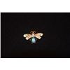 Image 2 : 18K VICTORIAN GOLD, OPAL & DIAMOND ANTIQUE INSECT BROOCH, .54 CTW OLD MINE-CUT DIAMOND BODY & 1.77 C