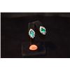 Image 1 : PLATINUM & 14K EMERALD & DIAMOND EARRINGS, MATCHED PAIR OF PEAR SHAPED EMERALDS (6.11 CTW) & ROUND B