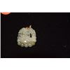 Image 2 : 14K CARVED JADE PENDANT