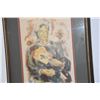 Image 2 : FRAMED 1970'S HAWAIIAN COLOR LITHOGRAPH PRINT, SUMMER WOMAN W/FAN BY JULIETTE MAY FRASER