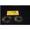 Image 1 : JAPANESE ANTIQUE FLORAL ORNAMENTED "TSUBAS" (2 PCS)