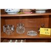 Image 1 : ORREFORS CRYSTAL BOWL, WATERFORD COVERED JAR, OWL PAPERWEIGHT & GLASS SWAN (4 PCS)