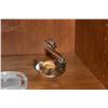 Image 2 : ORREFORS CRYSTAL BOWL, WATERFORD COVERED JAR, OWL PAPERWEIGHT & GLASS SWAN (4 PCS)