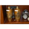 Image 2 : JAPANESE BRONZED BRASS VASE, LOCKY GOD & FLOWER MOTIF (3  PCS)