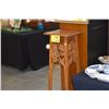 Image 2 : ART NOUVEAU STYLE WOOD PLANT STAND (12" X 11 1/2" X 44 1/2")
