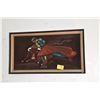 Image 1 : FRAMED BULL FIGHTER ART (50" X 28")