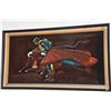 Image 2 : FRAMED BULL FIGHTER ART (50" X 28")