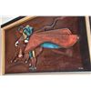 Image 3 : FRAMED BULL FIGHTER ART (50" X 28")