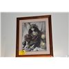 Image 1 : KOA FRAMED COLOR LITHOGRAPH, HULA GIRL (23 1/2" X 28")