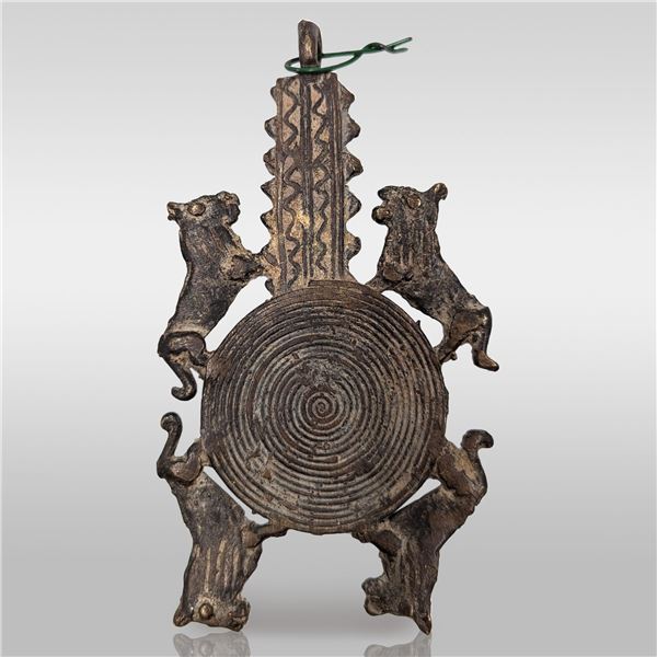 Antique African Baule Bronze Animal Pendant