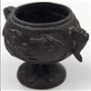 Image 4 : Pair Of Chinese Bronze Miniature Vessels, Both With Animal Head Handles