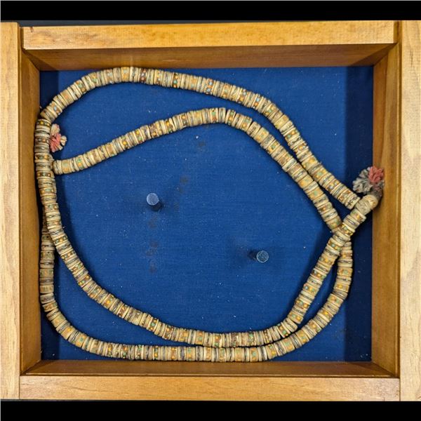 Pair Of Early Antique Tibetan Carved Bone Buddhist Mala Bead Necklaces In Case