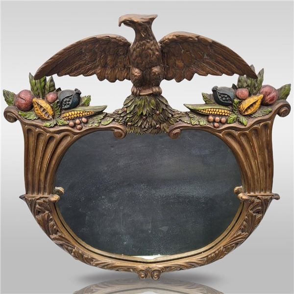 19th Century Federal Style Gesso Wood Mirror