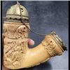 Image 3 : Carved German Meerschaum Pipe With Crown