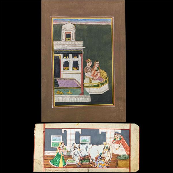 Pair Of Indian School Paintings