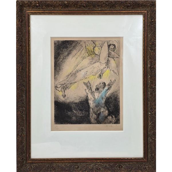 Marc Chagall Pencil Signed & Numbered 31/100 Limited Edition Hand Colored Etching