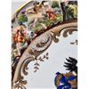 Image 7 : Set Of 3 Hand Painted Armorial Capodimonte Plates 19th Century