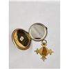 Image 8 : Sterling Hand Painted Enamel Guilloche Compact & Enamel Medal? Cross Pendant 1885