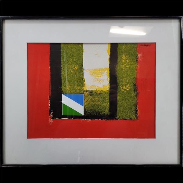 American Jon Henry Signed And Framed Original Acrylic On Board "Spaggs Series #2" 1987
