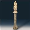 Image 1 : Attributed To British-Benjamin Spence 1822-1866 Marble Statue On Pedestal 19th C