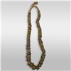 Image 1 : A Large 19th Century Straw String Of Yellow And Green Hebron Glass Beads, 57 Beads