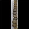 Image 2 : A Large 19th Century Straw String Of Yellow And Green Hebron Glass Beads, 57 Beads