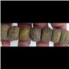 Image 7 : A Large 19th Century Straw String Of Yellow And Green Hebron Glass Beads, 57 Beads