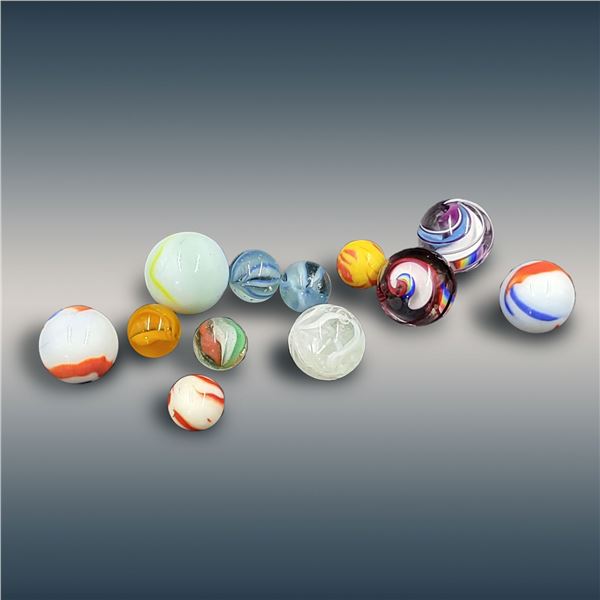 Lot Of 12 Antique Marbles