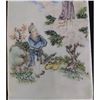 Image 10 : Chinese Famille Rose Porcelain Tile With Figures 19th Century