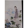 Image 4 : Chinese Famille Rose Porcelain Tile With Figures 19th Century