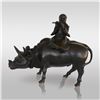 Image 1 : Asian Bronze Cow Censer With A Boy 19th Century Or Earlier