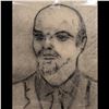 Image 3 : Framed Signed Pencil Sketch Of Vladimir Lenin, Early-Mid 20th Century