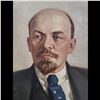 Image 2 : Signed Large Oil On Canvas Portrait Painting Of Vladimir Lenin, 1961