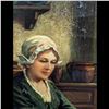 Image 10 : Large Signed 19th Century Oil On Canvas Painting Of A Domestic Family Scene
