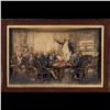 Image 1 : Framed Ivorex Plaque "Mr. Pickwick Addressing The Members of the Pickwick Club"
