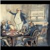 Image 5 : Framed Ivorex Plaque "Mr. Pickwick Addressing The Members of the Pickwick Club"