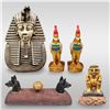 Image 1 : Lot Of 5 Assorted Egyptian Carved Statues