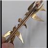 Image 3 : Antique Victorian 9-14K Gold Swallow Brooch With 27 Seed Pearls, Unmarked, 4.39 Grams