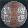 Image 1 : Iraqi Hammered Silver And Copper Plate With Case