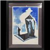 Image 1 : Pencil Signed & Numbered J. J. Watts Lithograph 12/100, Blue Cowboy