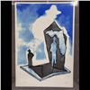 Image 2 : Pencil Signed & Numbered J. J. Watts Lithograph 12/100, Blue Cowboy