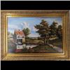 Image 1 : Signed John Pollins, 20th Century American Oil On Canvas Landscape Painting