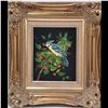 Image 7 : Maria Lak Pair Of Bird Panel Paintings In Gorgeous Matching Frames, Blue Jay + Cardinals