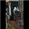 Image 3 : Large Unsigned Oil On Canvas Interior Scene Painting, Seems Old