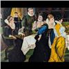 Image 6 : Large Unsigned Oil On Canvas Interior Scene Painting, Seems Old