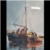 Image 4 : Artist Signed Watercolor Painting Of Nautical Scene