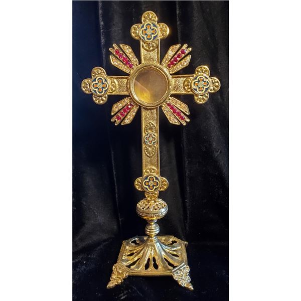 A Grand Enameled And Encrusted Jeweled Reliquary